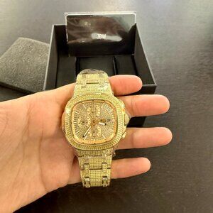 Jbw Men's DiamondWatch in 18k Gold-plated Stainless-steel Watch